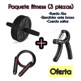 Kit Rueda Abdomen Cuerda Ejercitador (kit 3 Piezas)