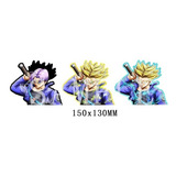 Sticker 3d Movimiento Anime Dragon Ball Super Saiya Trunks 