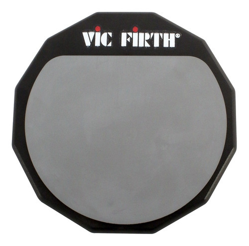 Practicador 6 Pulgadas Para Bat. Vic Firth Pad6 Color Gris Negro