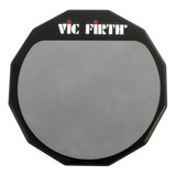 Practicador 6 Pulgadas Para Bat. Vic Firth Pad6 Color Gris Negro