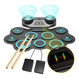 Set De Batería Electrónica 9 Pads - Práctica Con Pantalla Le