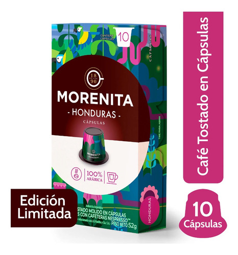 Caja X10 Capsulas Cafe Honduras La Morenita Para Nespresso