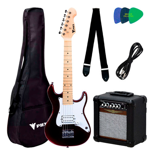 Guitarra Infantil  Phx Stratocaster Jr Ist-h C/ Amplificador