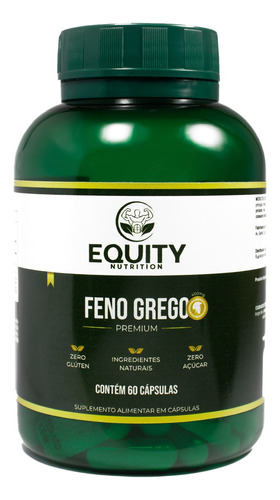 Feno Grego Premium Vitalidade 400mg 60 Cps Equity Nutrition