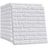 Pegatina Lámina 3d Blanca Atoadhesiva Para Pared Muro X 6un