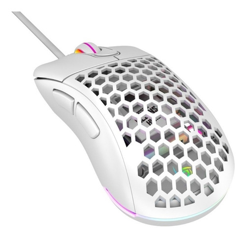 Mouse Gamer De Juego Vsg Aquila Air Blanco Mate 16000dpi Rgb