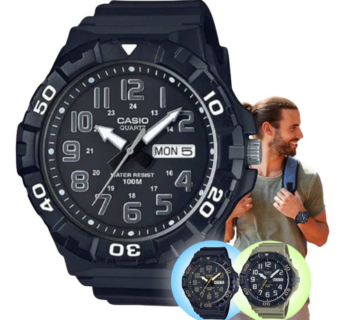 Relógio Casio Masculino Esporte Militar Mrw-210 Original Nfe