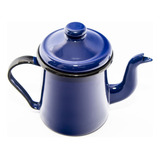 Cafeteira Esmaltada Ewel Azul C / Alça 1,1 L, 10 Cm Ø