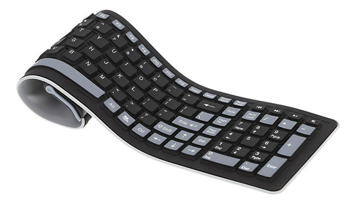 Teclado De Silicona Suave Plegable Portátil Inalámbrico *