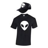 Alien Extraterrestre Camiseta Gorra Combo