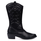 Bota Feminina Texana Infantil Western Cano Alto Bordada Moda