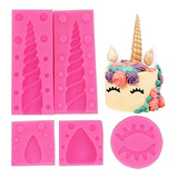 Molde Kit Unicornio X 5 Silicona Fondant Repostería  