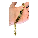 Pulsera Esclava Brazalete Cubana Miami Hip Hop Chapa De Oro 