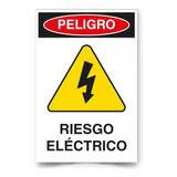 Autoadhesivo Peligro Riesgo Eléctrico 20x13cm Reflectante