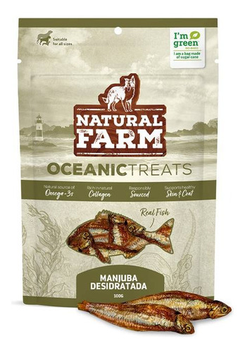 Natural Farm Peixe Manjuba 100g Desidratada Para Cachorro