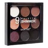 Paleta De Sombras Shimmer Santee Con 9 Tonos