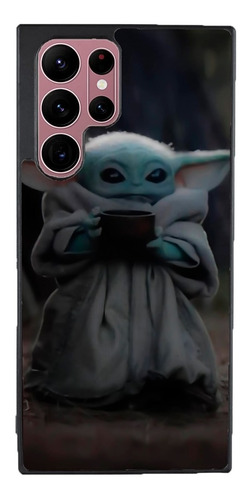 Funda Para Galaxy Star Wars Baby Yoda Grogu Fondo Negro