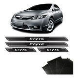 Kit Soleira Diamante Honda New Civic Protetor De Porta