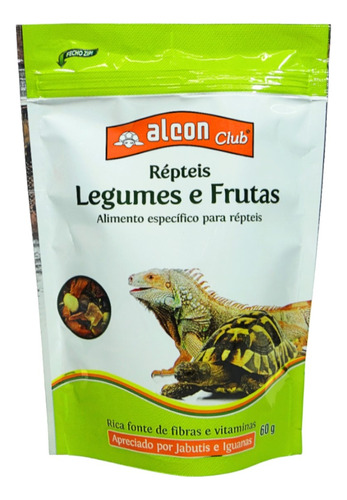 Ração Alcon Club Répteis Legumes E Frutas 60g