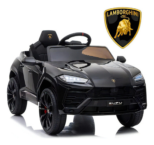 Carro Electrico Para Niños Lamborghini Con Control Color Negro