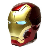 Casco De Iron Man Con Luz Led, Máscara De Pvc Cosplay, 1:1