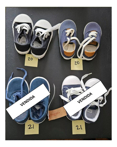 Zapatillas Bebé Nene Azul Talle 20 Y 21 (precio Por Par)