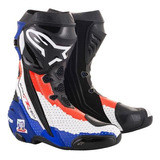 Botas Para Motociclista Alpinestars Super Tech R - Wh Rd Blu