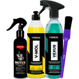 Kit Limpeza De Motor Vexus 500ml + V-mol Vonixx + Verniz