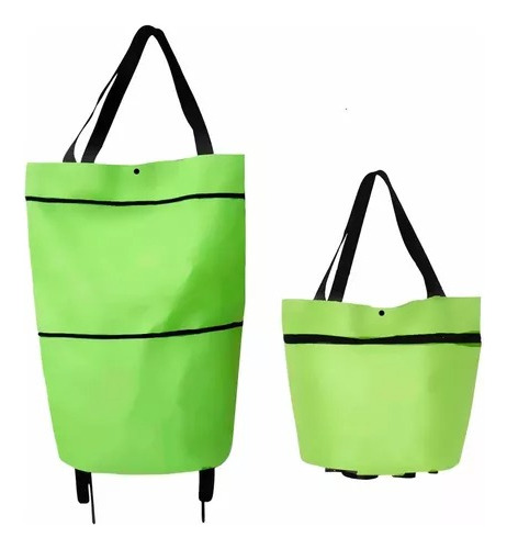 2 Carrito Bolsa Plegable Mandado C/rueda Portátil Cocina