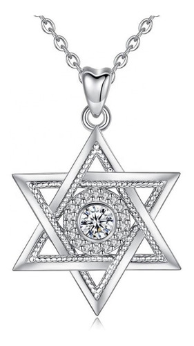 Colgante Estrella De David, Amuleto Protección, Plata 925