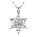 Colgante Estrella De David, Amuleto Protección, Plata 925