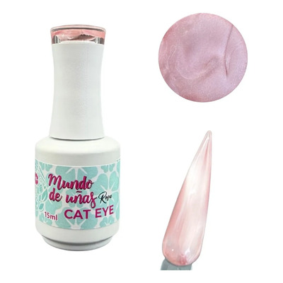 Gel Semipermanente Efecto Ojo De Gato Mundo De Uñas Cat Eye Rosa | Meses sin interés