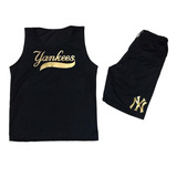 Conjunto Deportivo Short Camiseta Hombre Yankees