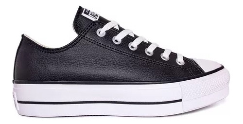 Zapatillas Converse De Cuero Con Plataforma