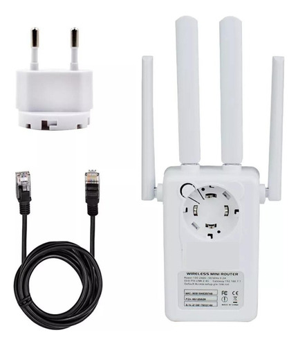 Repetidor Super Wi-fi Mini Roteador Wireless 4 Antenas 