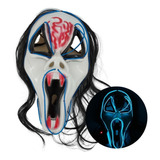 Mascara De Halloween Con Led Grito De Terror Fiesta Disfraz