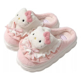 Pantuflas De Hello Kitty Acolchonada Peluche Antiderrapante 