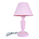 Abajur Infantil Dream Menina Luminária Quarto De Bebê Rosa