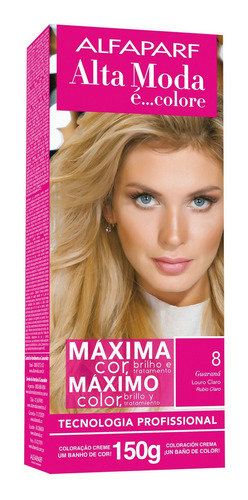 Kit Tintura Alfaparf  Alta Moda É Colore Pigmentos Micronizados Concentrados Tom 8 Loiro Claro Para Cabelo