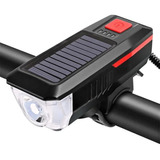 Luz Solar Para Bicicleta Patineta + Bocina + Powerbank 3en 1