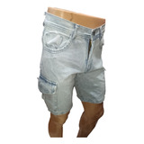 Bermuda Juvenil Mom Cargo Hombre Jeans Rigido 38 Al 48