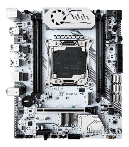 Placa Mae Machinist X99 K9 Micro Atx White 4 Bancos Memoria 