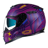 Casco Integral Nexx Sx.100 Enigma Morado Mate