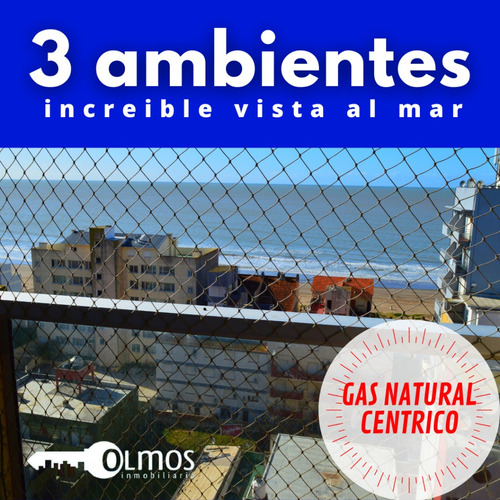  3 Ambientes, Vista Al Mar Directa, Gas Natural, Balcón