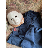 Máscara De Michael Myers Halloween 2 Y Overol Azul Cosplay