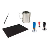 Jarra Pitcher Barista 11 Oz Con Tamper 58mm + 2 Herramientas