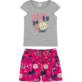 Conjunto Feminino Bebê De Malha - Malwee Kids ; 1000087363