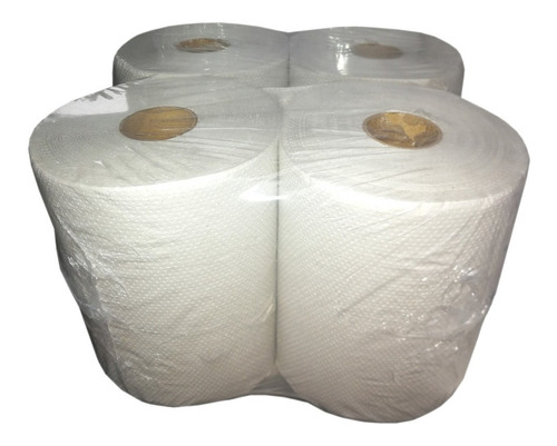 Bobina Toalla Papel Rollo X 200mts X 20 Cm Blanca X 4 Un