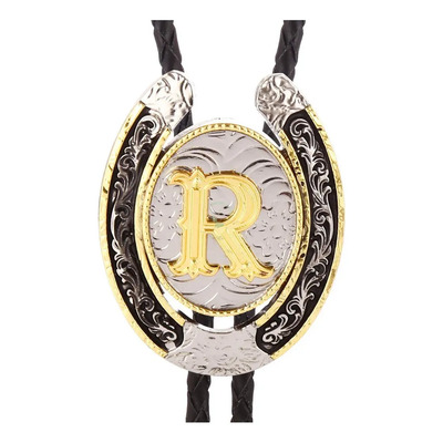 Collar De Corbata Bolo Corbata Estilo Vaquero Occidental Dorado R | Meses sin interés