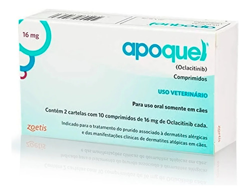 Apoquel 16 Mg Zoetis Oclacitinib Para Coceira Original Full